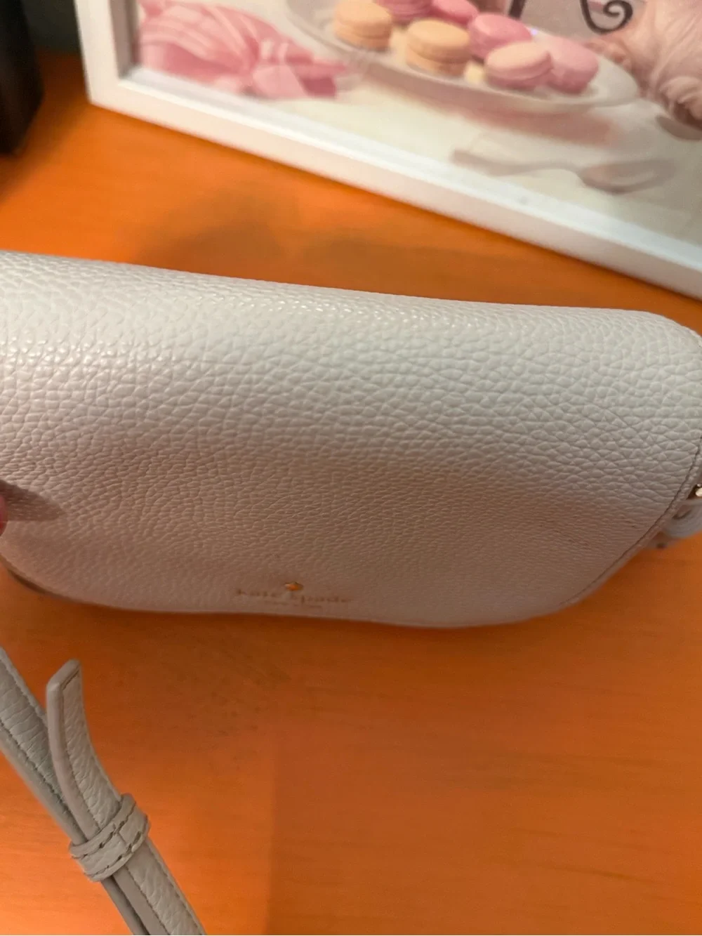 kate spade Small Pebbled Leather Crossbody Bag in Light Gray